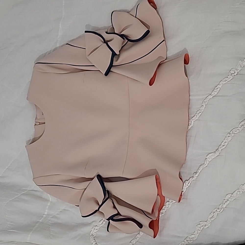 Womens Roksanda Kemi Light Pink Bow Top Size 0